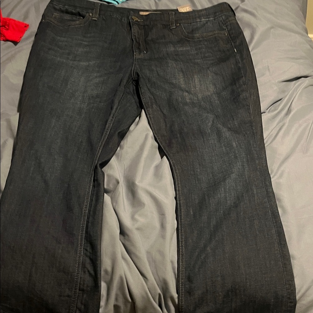 Melissa McCarthy Seven7 Dark Blue Boot Cut Jeans